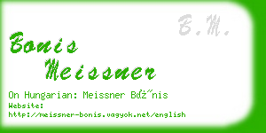 bonis meissner business card